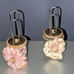 Wooden Spool Picture Holders